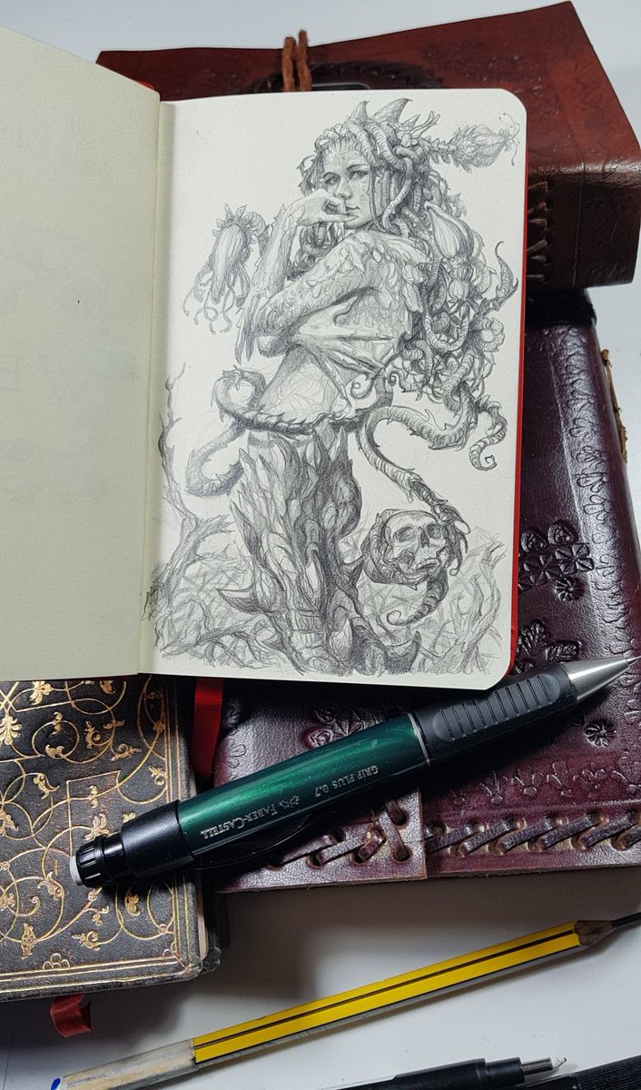 Practicando en formatos pequeños... 😣✍

'Weeds' Stketch 1
Sketching book / Graphite ✍ 
Personal Art book 

#sketching #sketching #pencilartist #sketchingbook #graphitedrawing #pencilart #graphiteart #art #oniric #traditionalart #traditionalartist #fantasy #fantasyillustrator