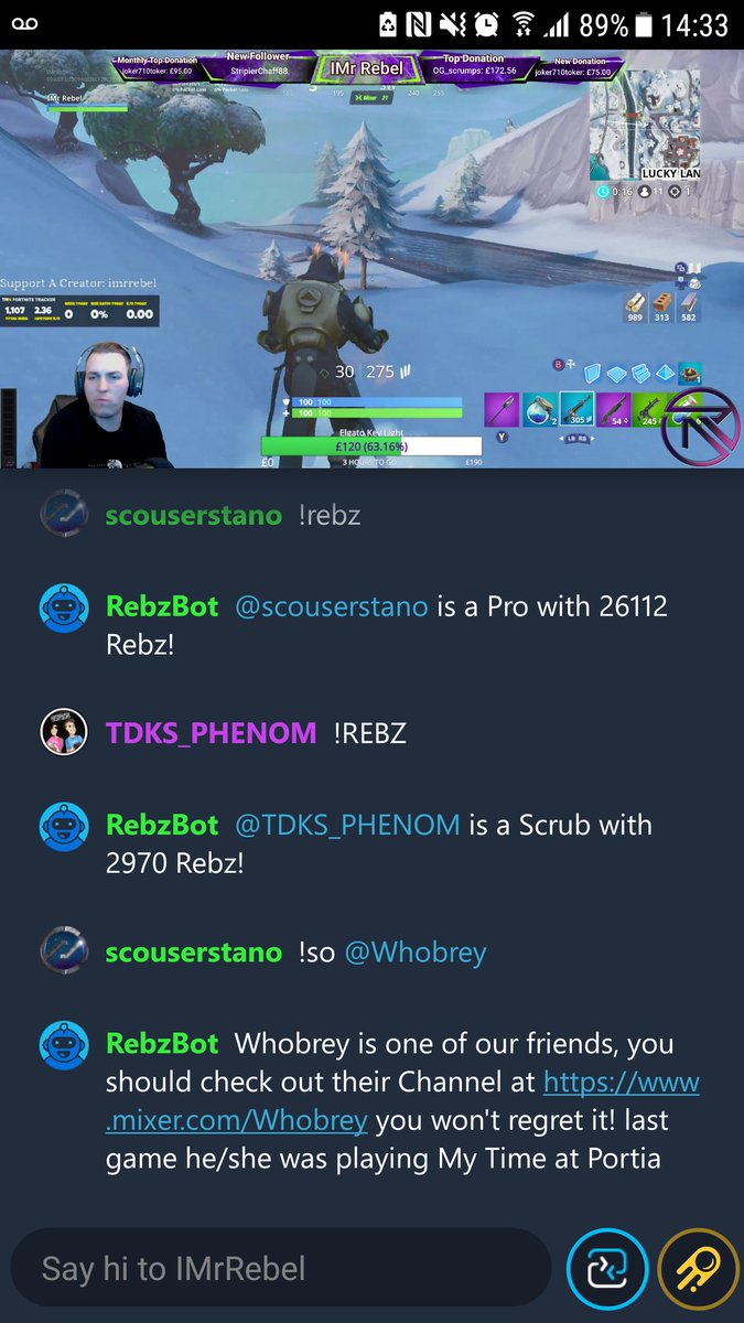 rebzmod's tweet image. It's that time of the month #Rebellion it's gift card giveaway day!! As well as stream snipes all day what's not to love!!! Come join us at Mixer.com/imrrebel
@IMr_Rebel #Mixer #mixerstreamersunite #Fornite #Epic