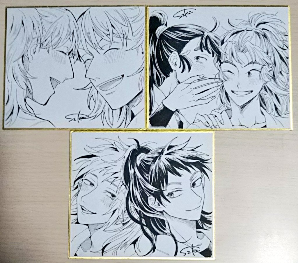 色紙目標枚数描けました!

六い、六ろ、六は、双忍、左右、火薬上級、四い、四ろ、成長兵伝
の9種です。

一枚500円予定です。
13時まではお一人様一枚でお願いします。 