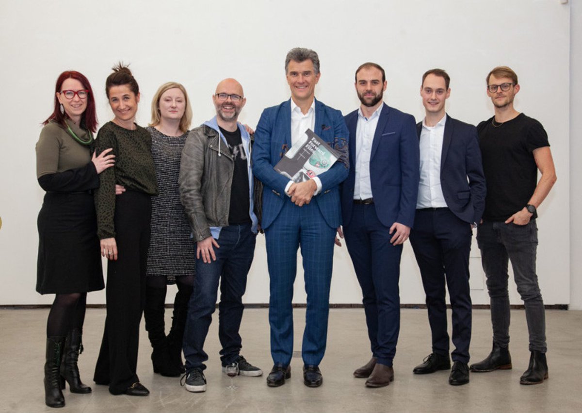 MargitBerner's tweet photo. Yesterday at the presentation of #FastForwardFiles #book in Vienna with @davebirss @turnercatherine @misterkraftwerk @GeraldBast @dominikfrey_oln @heinzpopovic @MatthiasHeschl @LarissaEleonora @DinkoFejzuli @hofaj 
Foto: © @leadersnet_at C. Schmiedbauer 
https://t.co/hYm9eSb61h https://t.co/2iNshEYEzi