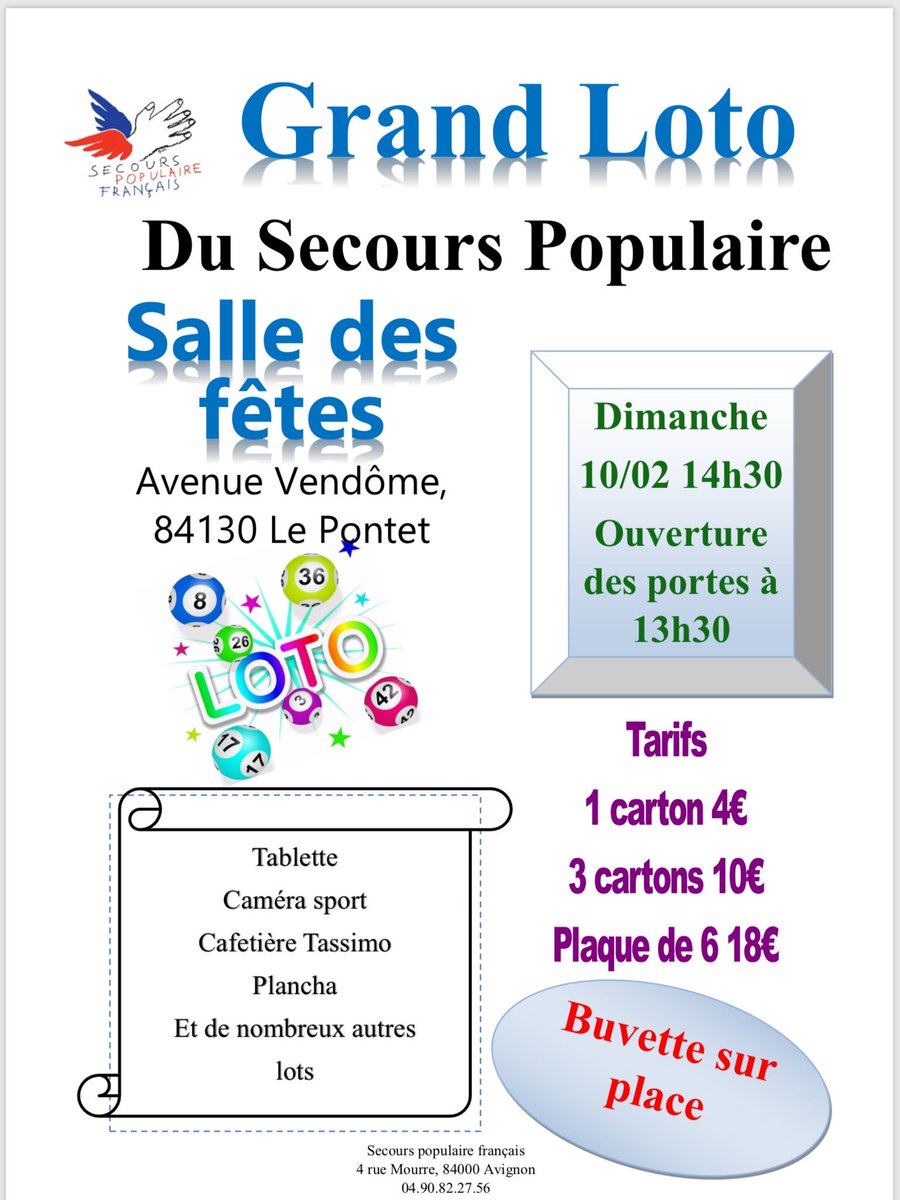 3,2,1... Derniers préparatifs du loto du Pontet le 10 Février 2019 à 14H30 à la salle des fêtes avenue Vendôme. De très beaux lots à gagner ! Venez nombreux 🎰