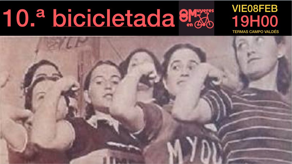Tras la pedalada previa, iremos a la charla que la ciclista de ultrafondo Sonia Barrar dará en la Escuela de Comercio sobre el abuso sexual en el deporte, un asunto del que el 23% de las chicas y el 13% de los chicos que practican deporte han sido víctimas facebook.com/events/1863522…