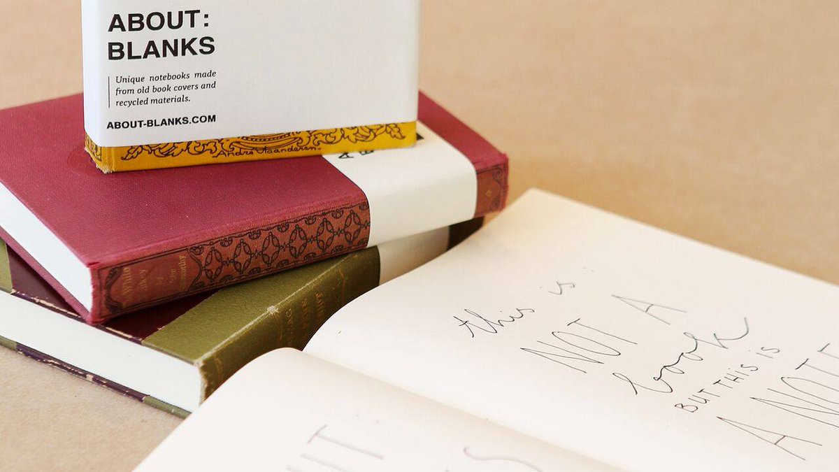 Supplier spotlight: About Blanks - Not a book, a notebook: unique notebooks handmade by Kjell Betlem from old book covers and recycled materials. #aboutblanks #stationerylovers #unique #handmade
