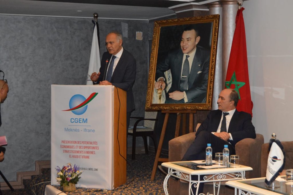 CGEM_MA's tweet photo. .@Salahmezouar à la rencontre des entreprises en régions: Débat sur l’investissement à #Meknès @FaicalMekouar https://t.co/Tkgb4z0QpD