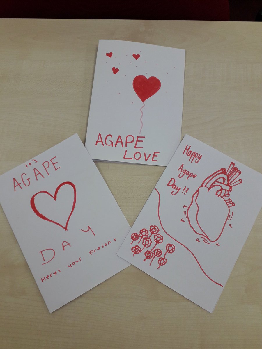 S6FPhilosophy's tweet photo. Fun making Agape Day cards for Situation Ethics #funinphilosophy #agape #situationethics @S6F @_ocrs_ @OCR_RS https://t.co/CjsuJRdEQM