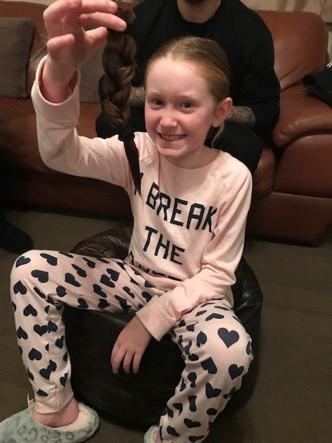 MeadhurstSchool's tweet photo. Fantastic gift from one of our pupils, donating their hair whilst raising money for #NSPCC and #theprincesstrust https://t.co/mWHAa01clO