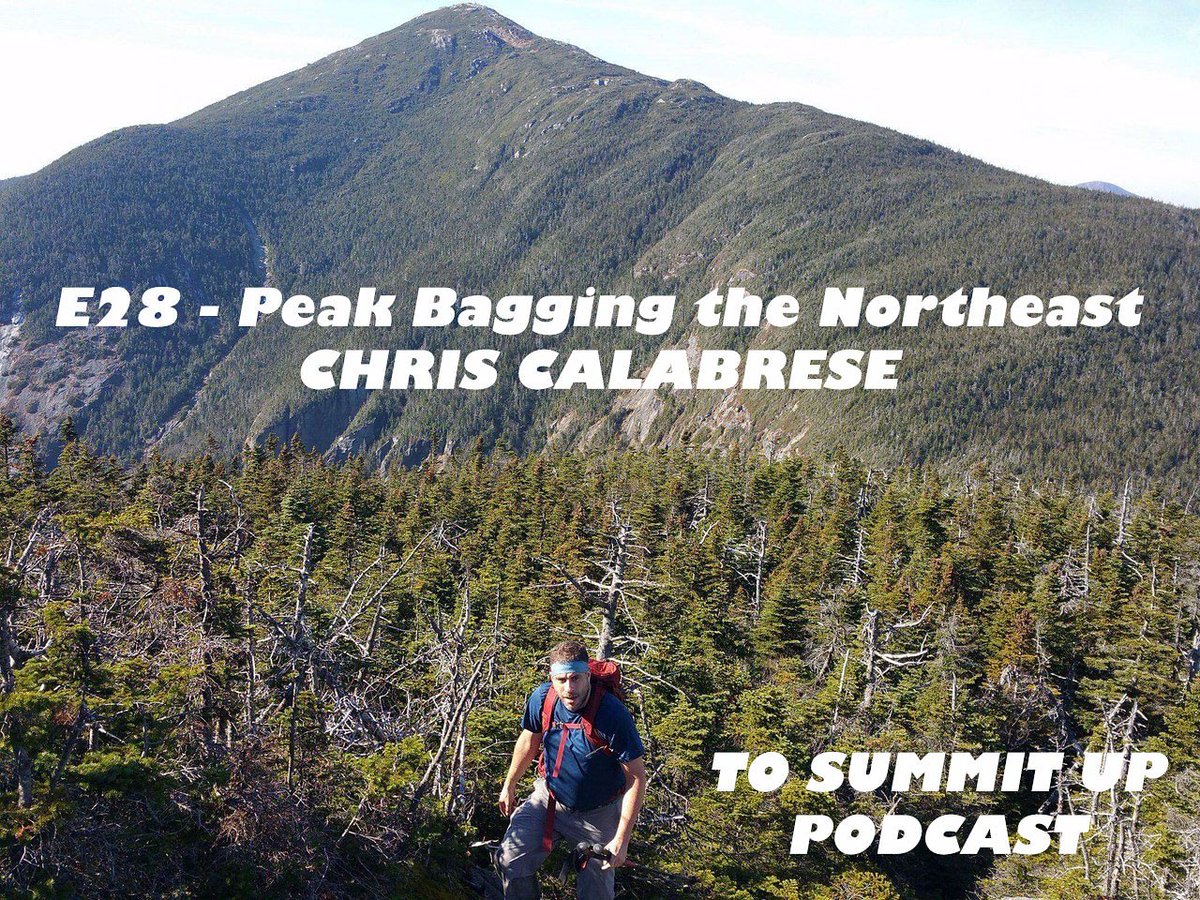 _ToSummitUp's tweet image. How many #mountains do you hike in a given year? Chris Calabrese hikes over 100 per year and fuels his passion by #peakbagging the northeast. In #podcast E28, we talk books, hiking for lists, #trailconservation, and crazy trail stories. Listen at Tosummitup.com/28