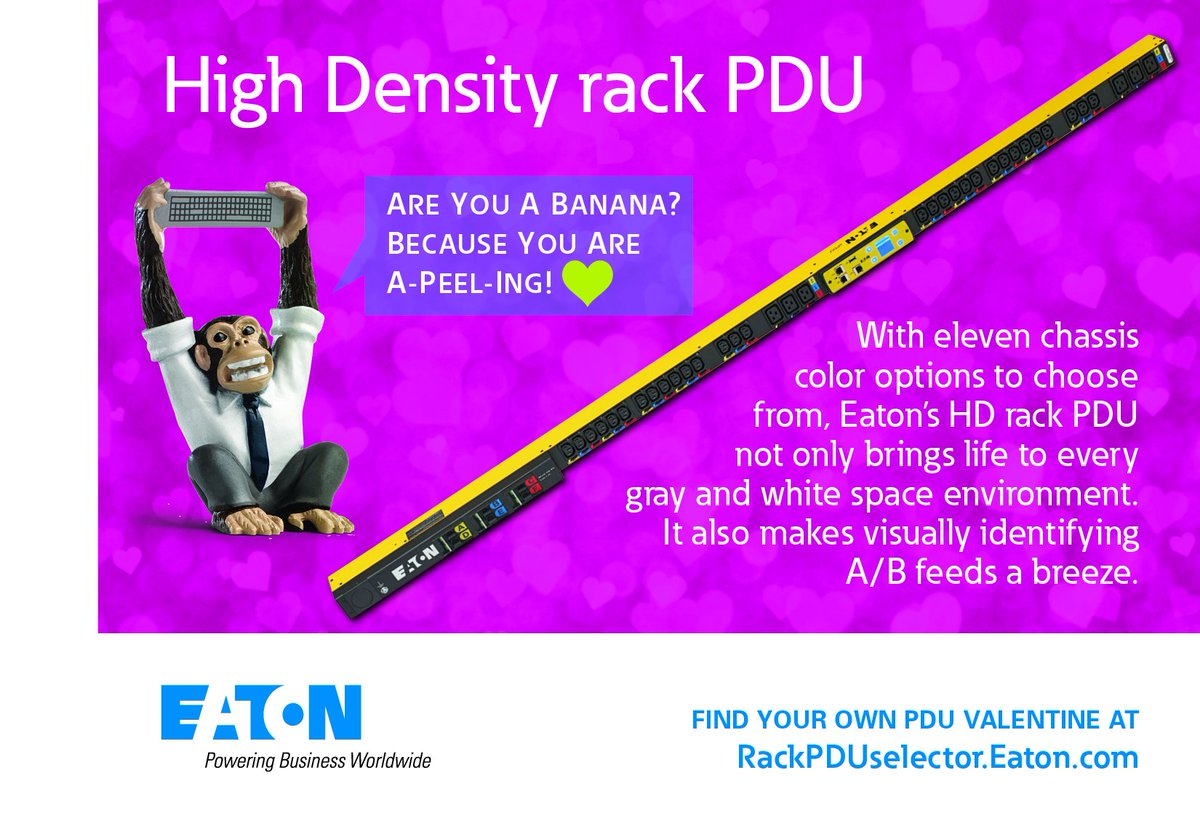 SwitchOnEaton's tweet image. Make identifying A/B feeds a breeze with Eaton’s new HD #rackPDU, which offers 11 color options! Find the #powerdistributionunit that’s a match for you at rackPDUselector.Eaton.com