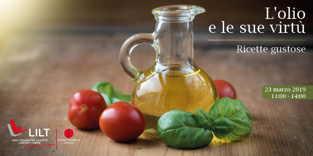 L'olio e le sue virtù, vieni a scoprirle in un corso di cucina organizzato in collaborazione con Eataly. 
Il corso si svolgerà il 23 marzo da Eataly Milano Smeraldo. Non mancare!
Per saperne di più -> bit.ly/2HLe0wV 
Per iscriversi -> bit.ly/2CWDMZc