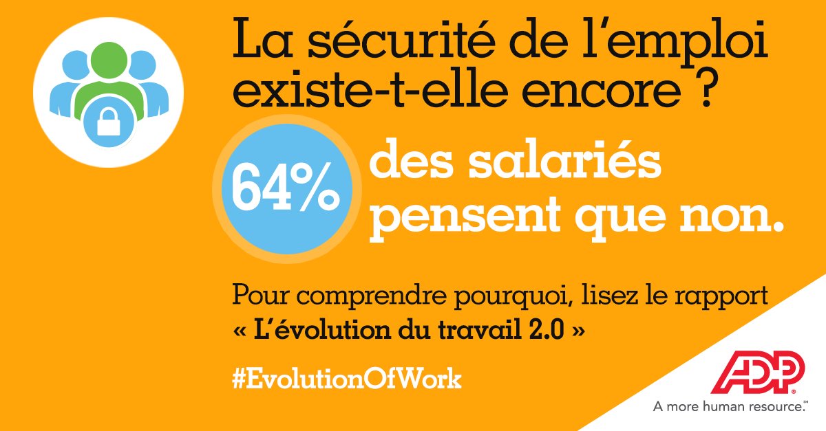 Energy_Coaching's tweet image. RT @rh_jmaillet: RT @ADP_FR: 64 % des salariés estiment globalement que "la sécurité de l’#emploi n’existe pas aujourd’hui" #EvolutionOfWork #RH
🔗 ow.ly/kxUu30lfuQA
