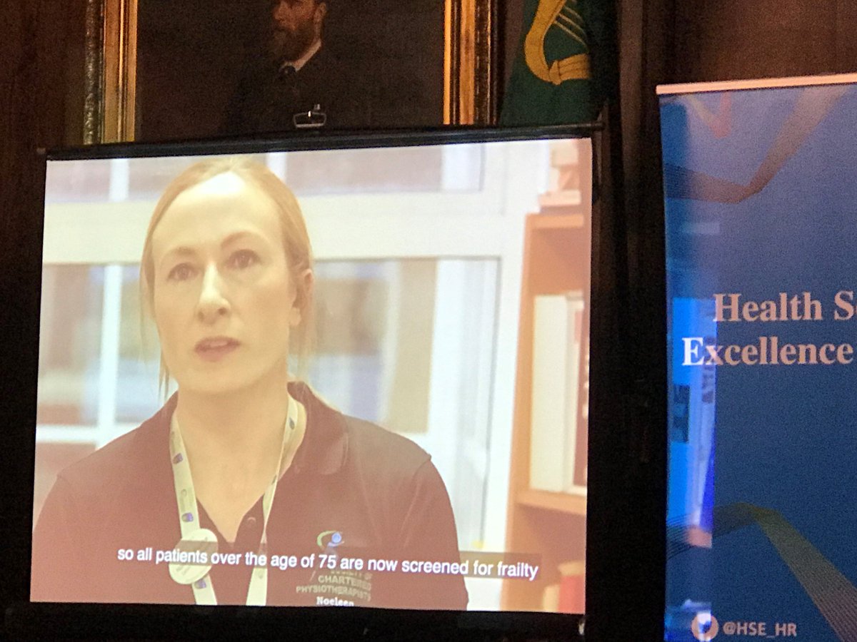 The implementation of the #IEHGfrailty programme by Regional Hospital Mullingar and its frailty team @MullingarFIT was on show at the HSE Excellence Showcase Event at the Mansion House today. Well done to all! #hseexcellenceawards @fionak132 @EithneMullen @tomsall @liz_kelso