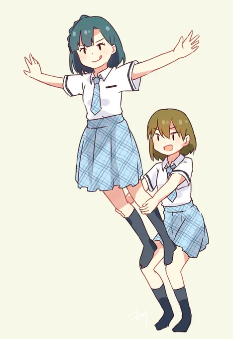 お題箱より。ラフタイムスクールの昴と百合子 