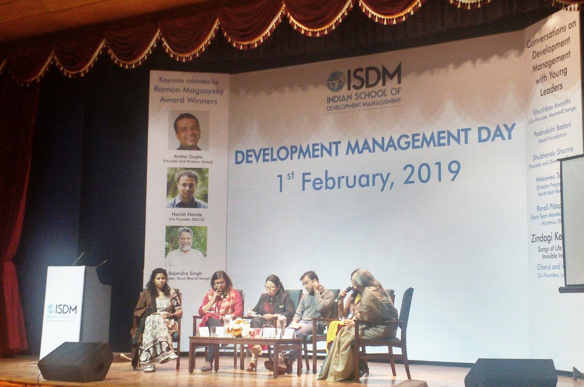 Mridul_upadhyay's tweet image. Learn to learn to learn!! Values, changing lenses, stakeholders at last mile, responsibility, persistence..

A day of #Reflection for #DevelopmentProfessionals

The first ever #DevelopmentManagementDay is being celebrated in India by Indian School of Development Management #ISDM