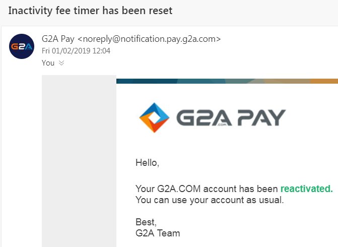 Jonbydesign's tweet photo. Do not use #G2A. They are seriously dodgy.
Thanks to @heelvsbabyface for the heads-up.
#InactivityFee?! https://t.co/NQfK7YTICe