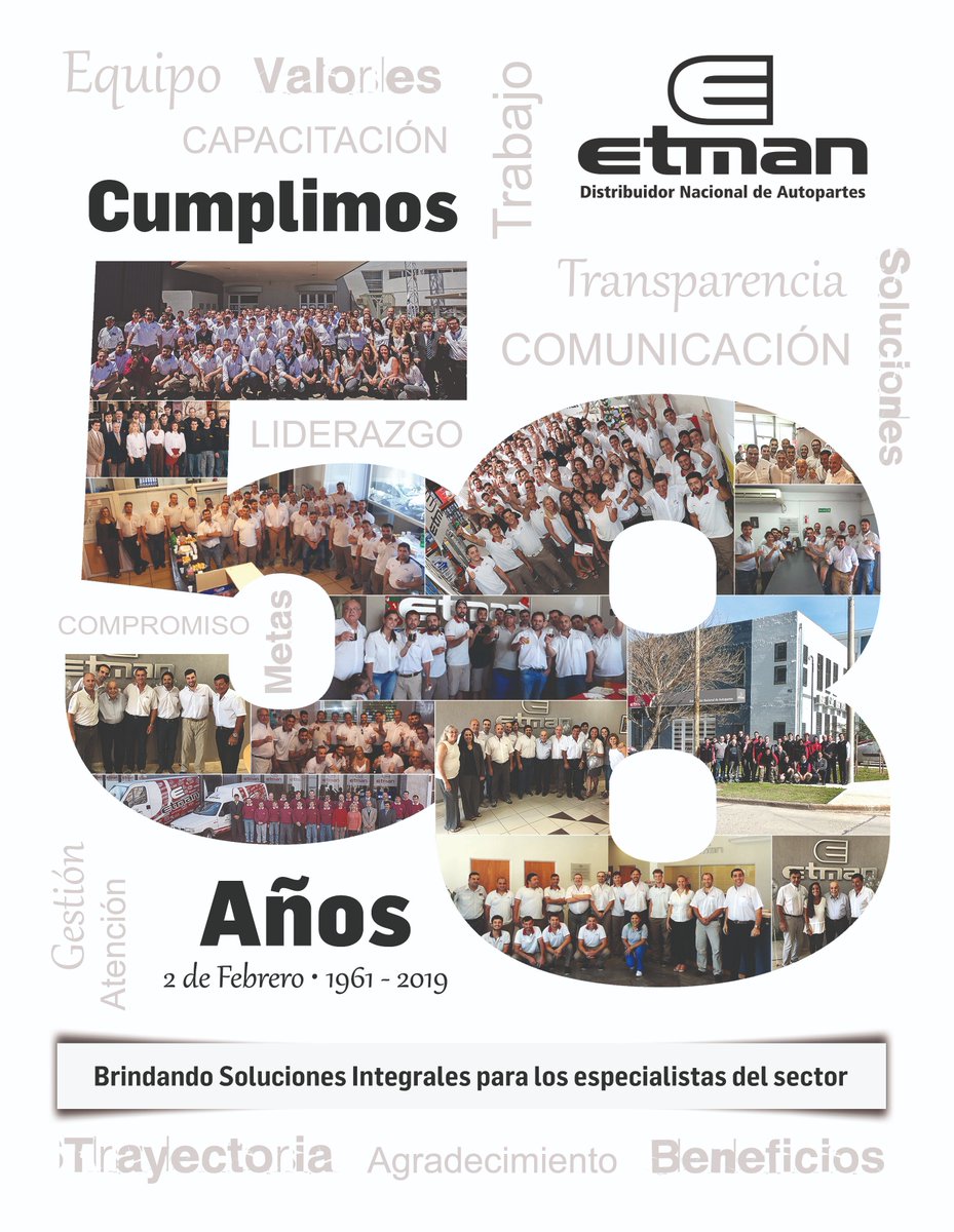 Etman_Oficial's tweet photo. Etman, 58 años ofreciendo servicio para ser “la mejor opción” para sus clientes👏👏👏
Se cumple en febrero un nuevo aniversario de Etman, uno de los principales referentes del mercado argentino en la distribución de autopartes. 🙌 https://t.co/HiGc4upKrU