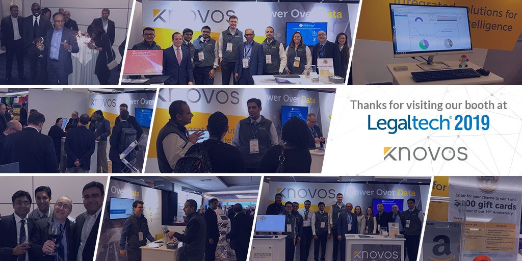 KnovosOfficial's tweet photo. Thanks for visiting our booth at #Legaltech19. We had a great time with you. Hope to see you next year!
#Legalweek19 #LegalTechShow https://t.co/srBSYVzMnf