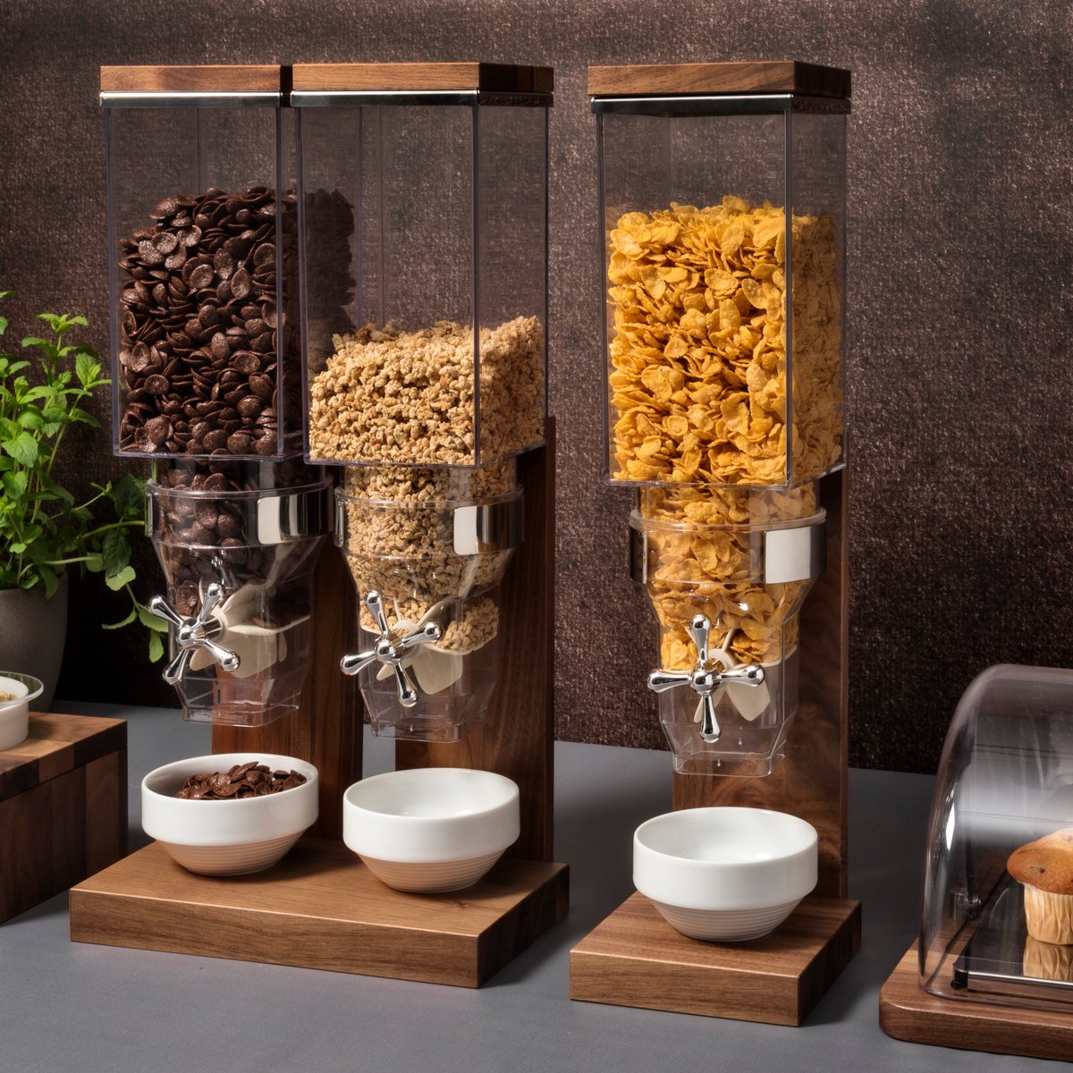 We now carry zepe buffet designing and crafting items for the breakfast  buffet table, like juice and cereal dispensers, displays, trays and stands,  as well as service trolleys. 100% made in Italy, image size:1200x1200