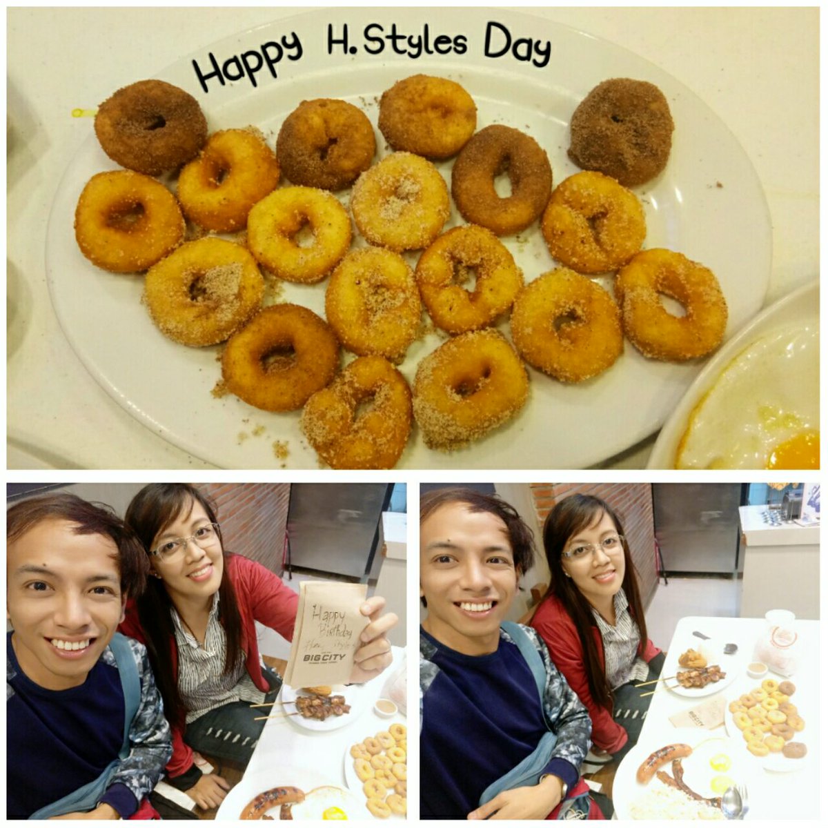 PradoRegiely's tweet photo. Happiest birthday to @Harry_Styles . Enjoy your day love. This time I have donuts for you. I would like to thank my friend @pau_lorica For celebrating it with me. 4 years in a row :)

#stylers #HappyBirthdayHarryStyles #donuts #MOA https://t.co/oS053vxWGI