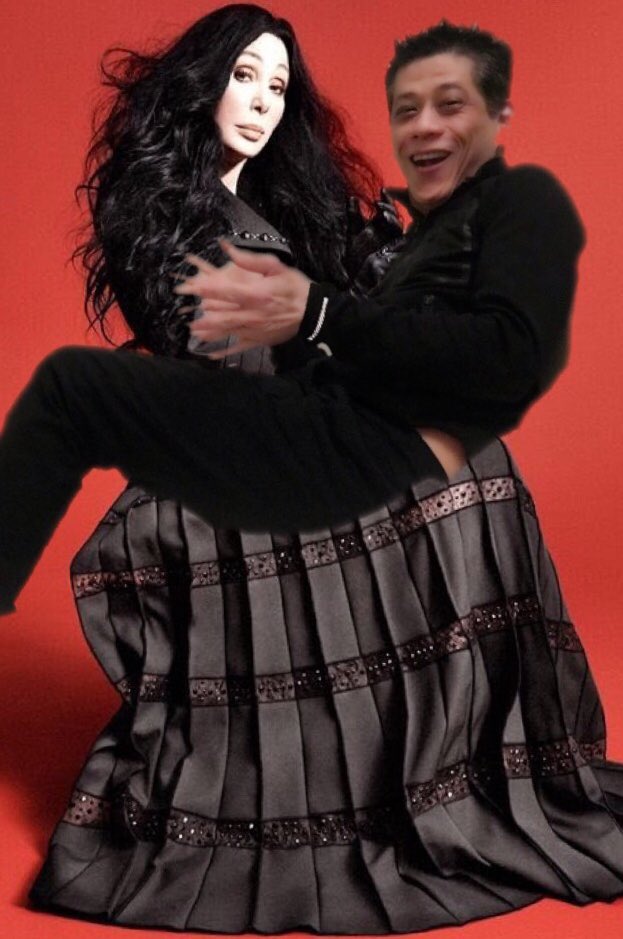 AsianBirdy's tweet photo. #Dare2Chair ... the joy of sitting on my most favorite Cher ... #Dare2Cher Photo from Irish Mirror (https://t.co/iEtjHfbuyJ) https://t.co/d4Kk7pw1hv