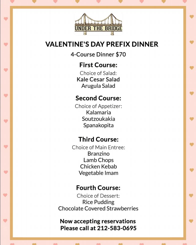 wemixwell's tweet photo. Happy February! Will you be in NYC for Valentine's Day? Celebrate at Under the Bridge for a special pre-fix menu. https://t.co/Fwio1D7Zi2