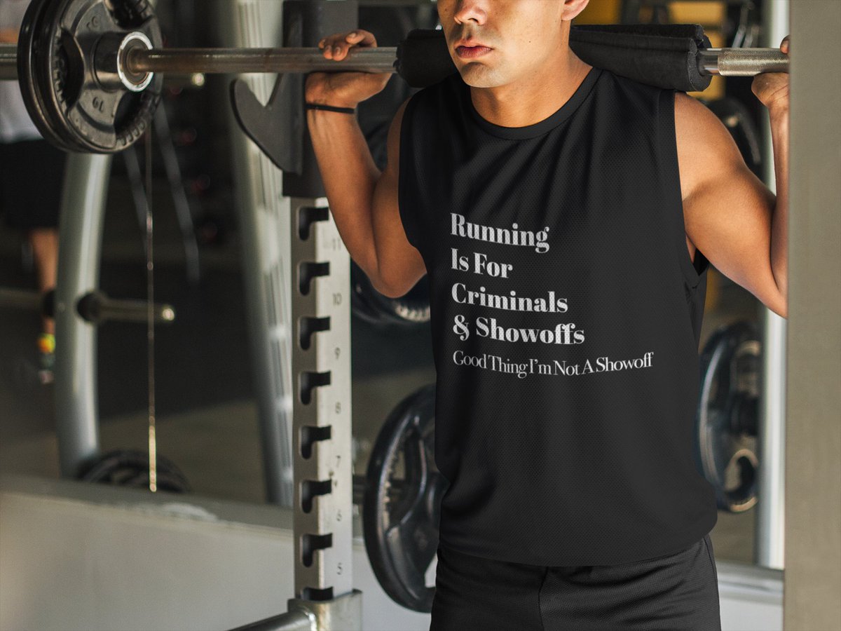 Running Is For Criminals &amp; Showoffs
Good thing I'm not a showoff 🏃‍♂️🏃‍♀️
#FEARClothingCo