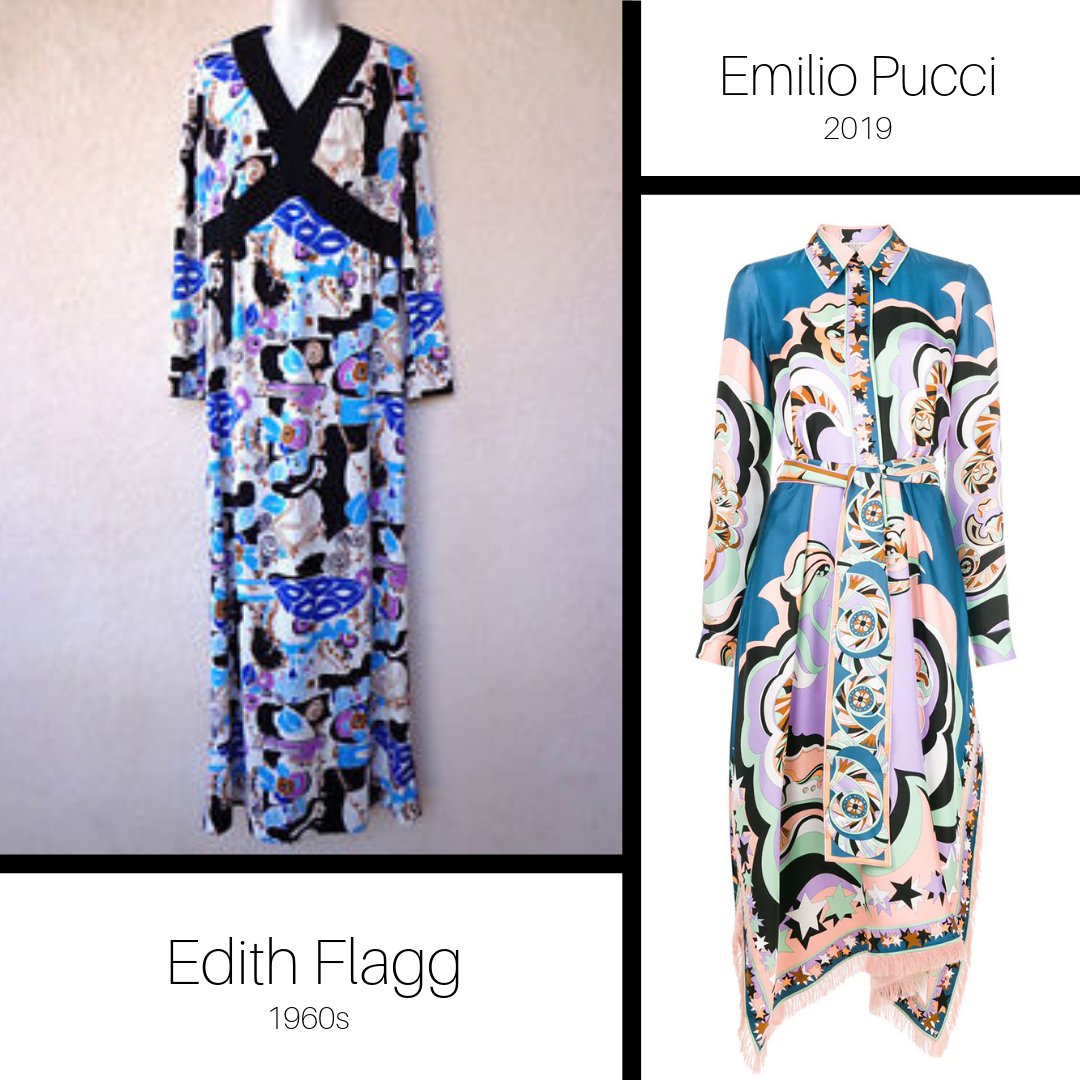 JoshFlagg1's tweet photo. Check out this modern Emilio Pucci midi dress alongside Edith Flagg's 1960s Maxi Dress. Imitation is the sincerest form of flattery. #edithflagg #emiliopucci #fashionicon #bossbabe https://t.co/cXskC1lka6