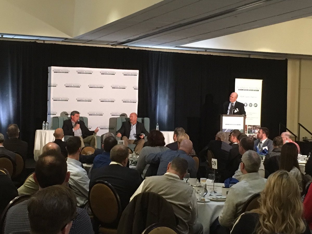 WCBizAlliance's tweet photo. Nearly 400 manufacturers & others came to Manufacturing Voices to hear from leaders of @alloyproducts, @traceamatic, Pindel Global Precision, Bevco Engineering & @FirestoneBPCo on workforce, reinventing their companies, the implications of automation & more #WCManufacturing https://t.co/SqL9SKb1GV