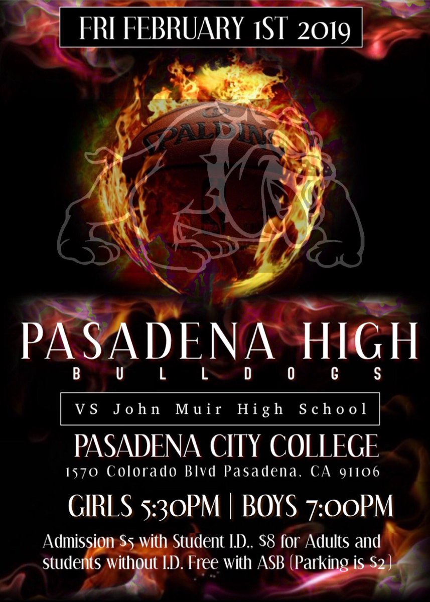 PasadenaHighASB's tweet photo. CIF League Finale game. Pack the house tonight Bulldogs! https://t.co/3UmqnfLUvb