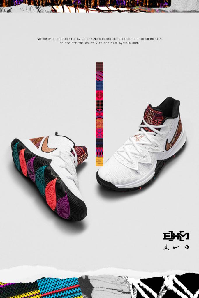 Nike Kyrie 5 NOIR Rainbow AO2918 001 Hommes Basket