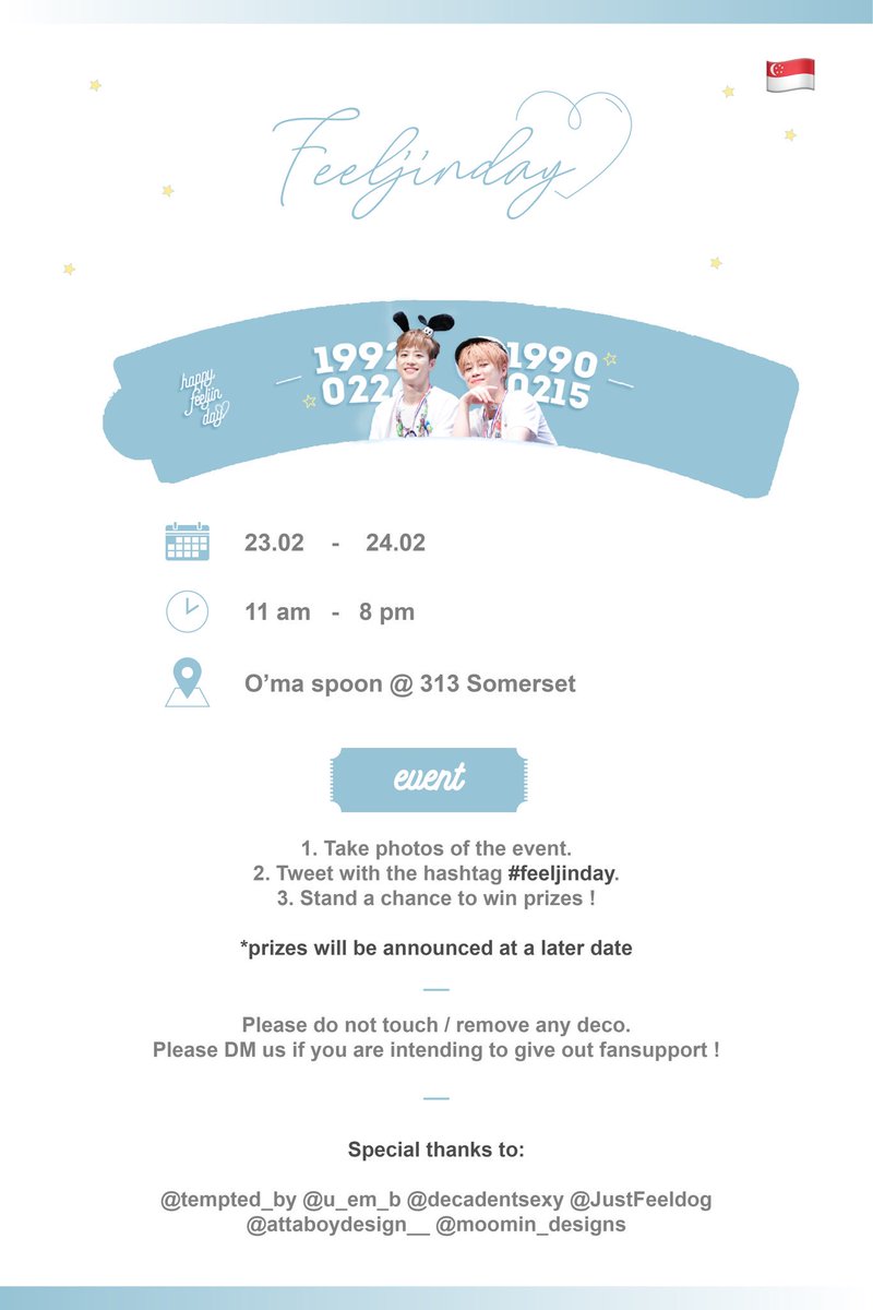feeljinday's tweet photo. FEELJINDAY ♡

一 Do visit and support this event! see you all there! ♡

For more information, please refer to the notice below.

#feeljinday #feeldog #euijin #필독 #의진 https://t.co/eOlNkvcVXK