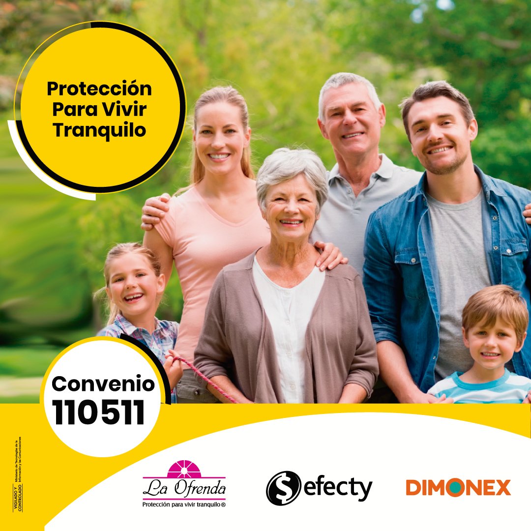 EfectyOficial's tweet photo. ¡Queremos que vivas tranquilo! Ahora en nuestros puntos Efecty y Dimonex puedes realizar el pago de tus servicios adquiridos con el Grupo Empresarial La Ofrenda, protección para vivir tranquilo. #ConvenioEfecty https://t.co/IIo4L7hSEy