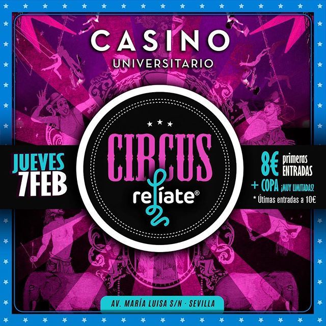 SomosReliate's tweet photo. ¡JUEVES 7 DE FEBRERO!
Como siempre, donde siempre. ¡Casino manda! 🔥
PROMO: 8€ + COPA 😳🍸
Contacta con tu RRPP y #reliateel7 ‼️
#Reliate #somosreliate #casino  #sevilla #quenotelocuenten #reliateel7 #fiesta #amigos #partynight #vivelo #quenotelocuenten… https://t.co/FZ5Z5c1hpP https://t.co/4q38BKbzQm