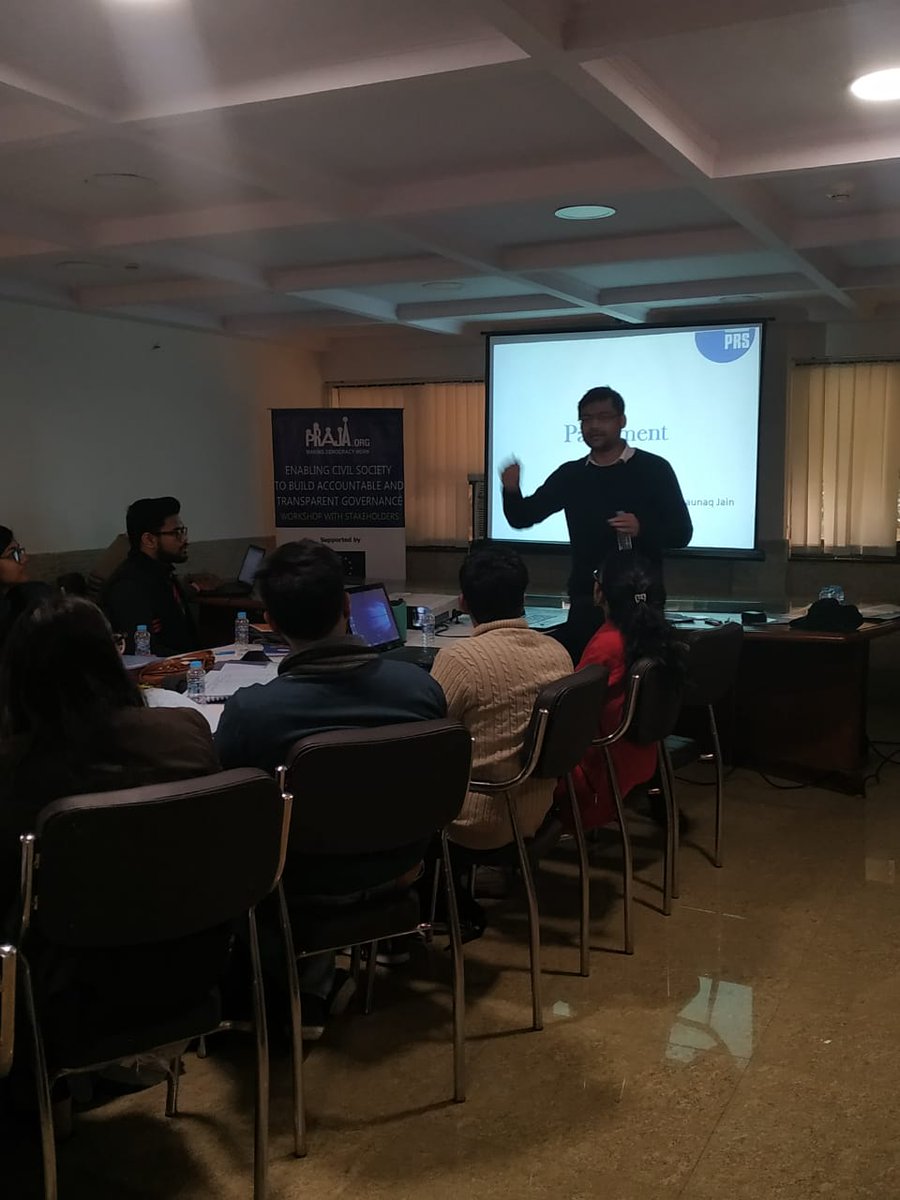 Prajafoundation's tweet photo. The second session of the orientation for our #ERFellowship program was conducted by Raunaq from @PRSLegislative on the structure of the #Parliament. It was wonderful for us to see so many young minds so keen on participating in the #GovernanceSystem!
#MakingDemocracyWork https://t.co/SPG8ug9fzt
