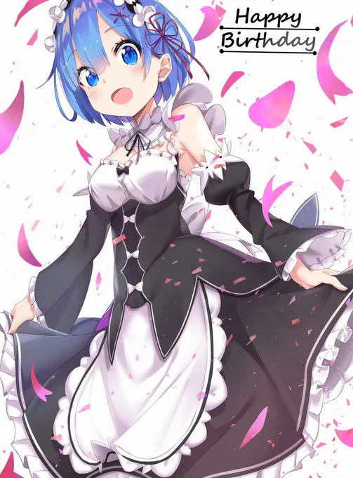 レムちゃん描いた
#レムラム生誕祭2019 
