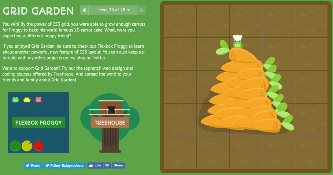 gmoraleslondono's tweet photo. Day 1โฃ9โฃ of #100DaysOfCode #Codenewbie #freeCodeCamp
Watering carrots to practice #CSS grid ๐ฅ๐ฟ๐
๐ฉโ๐ซAlso, I practiced some properties in #codepen
Grid Garden is a game created by #Codepip
https://t.co/NgHzgL93gO https://t.co/c5uprQMmP6