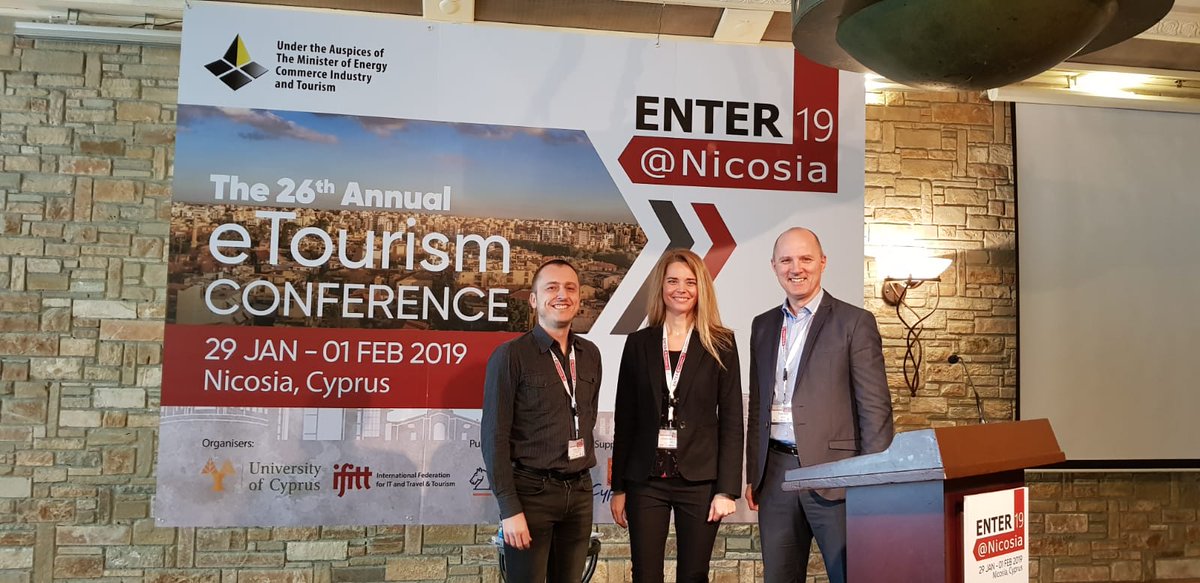 Tourism4_0's tweet photo. #Tourism4_0 being presented by @urskaaa Starc Peceny and @Tomi_Il as invited speakers at the @enter2019 on the panel moderated by @buhalis in Nicosia, Cyprus. In the company of @IFITTorg and @dejankrizaj enjoying the knowledge and expertise from all over the world. #traveltech https://t.co/O8gXVveQtS