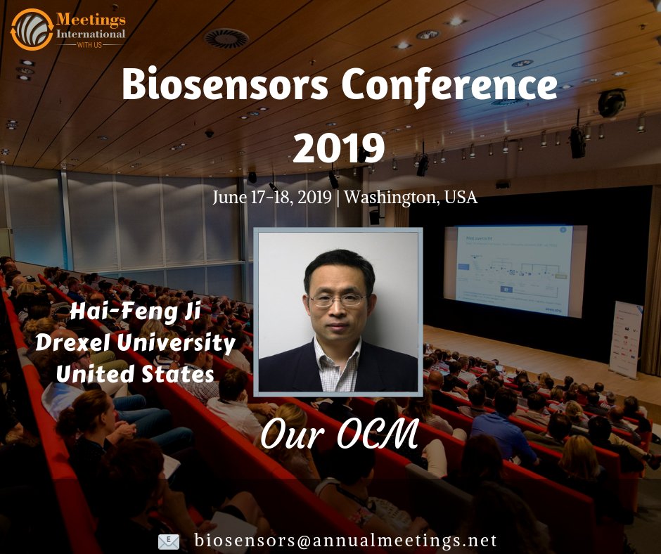 2018Research's tweet photo. Meet our Organizing Committee Member #Professor Hai-Feng Ji, #Drexel University, #United States 
Grab opportunity and meet world researchers at #2nd_world_Congress_on_Biosensors_and_Bioelectronics during #June 17-18, 2019 at #Washington, #USA.
Website: https://t.co/12McFjYknq https://t.co/Yx1R3sk5fm