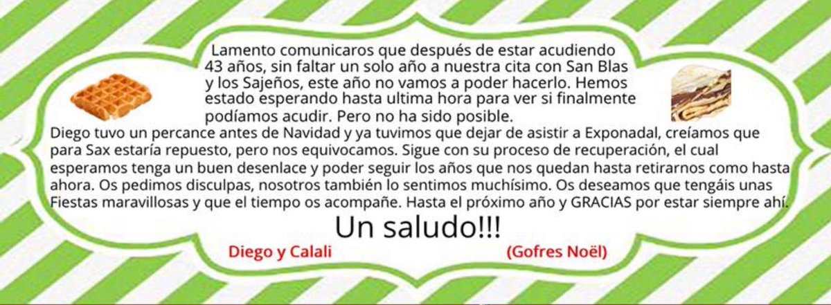 Chimo_Sax's tweet photo. Decidme que es mentira por favor. Se avecina el caos. De todos es sabido,  que el dia 3,4 y 5 , se empieza a formar en la cola los gofres . https://t.co/LUzyecKuEV