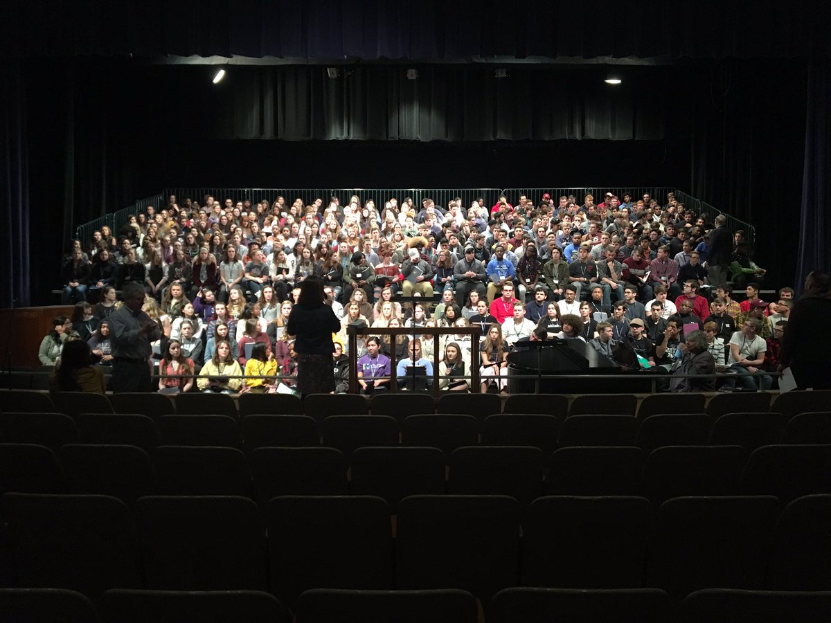 And just like that, 300+ students have gathered on stage for the #MarsHillChoralFestival2019!!  Sing well, y’all!