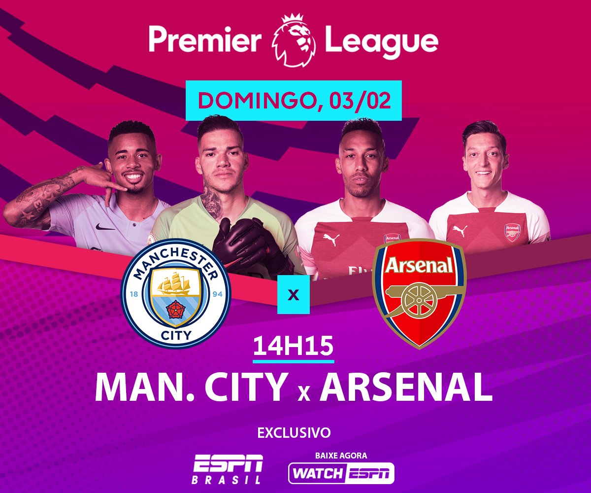 ESPN exibe Arsenal x Manchester City com exclusividade pela Supercopa da  Inglaterra - ESPN MediaZone Brasil