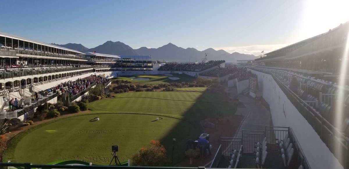 GolfForeIt's tweet photo. @WMPhoenixOpen on 16, before all the rowdiness begins https://t.co/D6CVtCXNpa