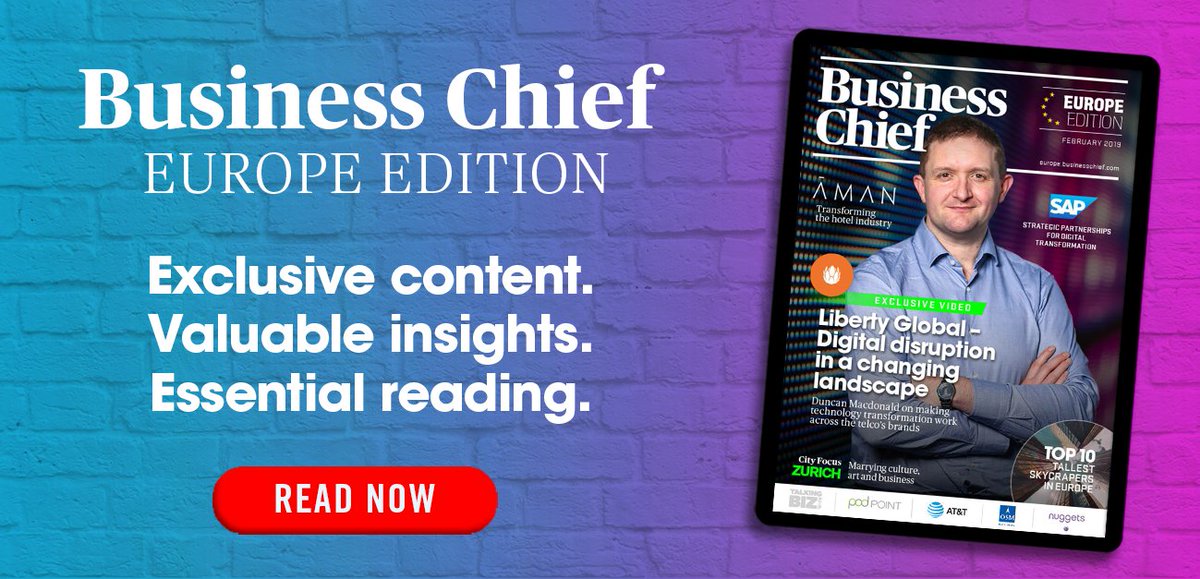 OUT NOW! February's edition of Business Chief Europe is live!
Featuring exclusive content from:
- @LibertyGlobal
- @SAP
- @INEApl
- @AmanResorts
- @ATT
- @Pod_Point
- @OSM_Maritime
- @nuggetsPAYandID
Plus much, much more - enjoy!
READ 👉 https://bit.ly/2Ux7N9e