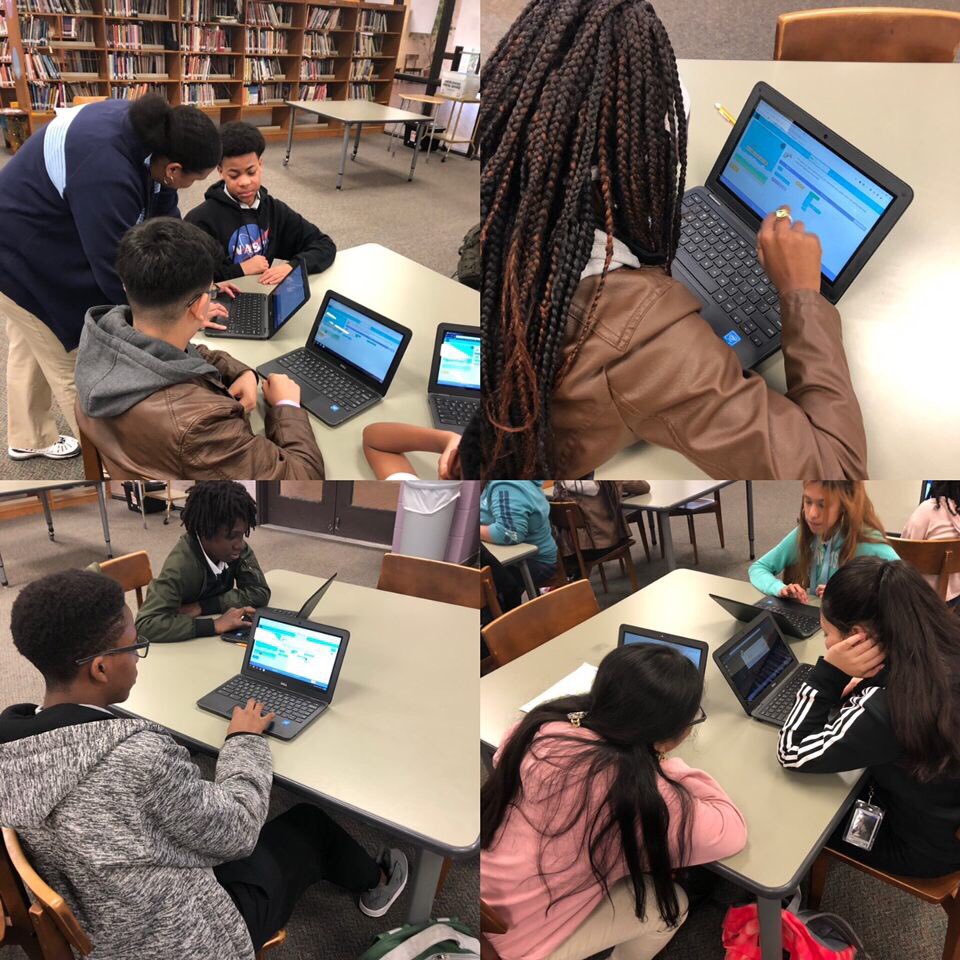 askatechnogirl's tweet image. Students at LMS... Coding with Avid students #logicalthinkingskills #codingisEVERYWHERE