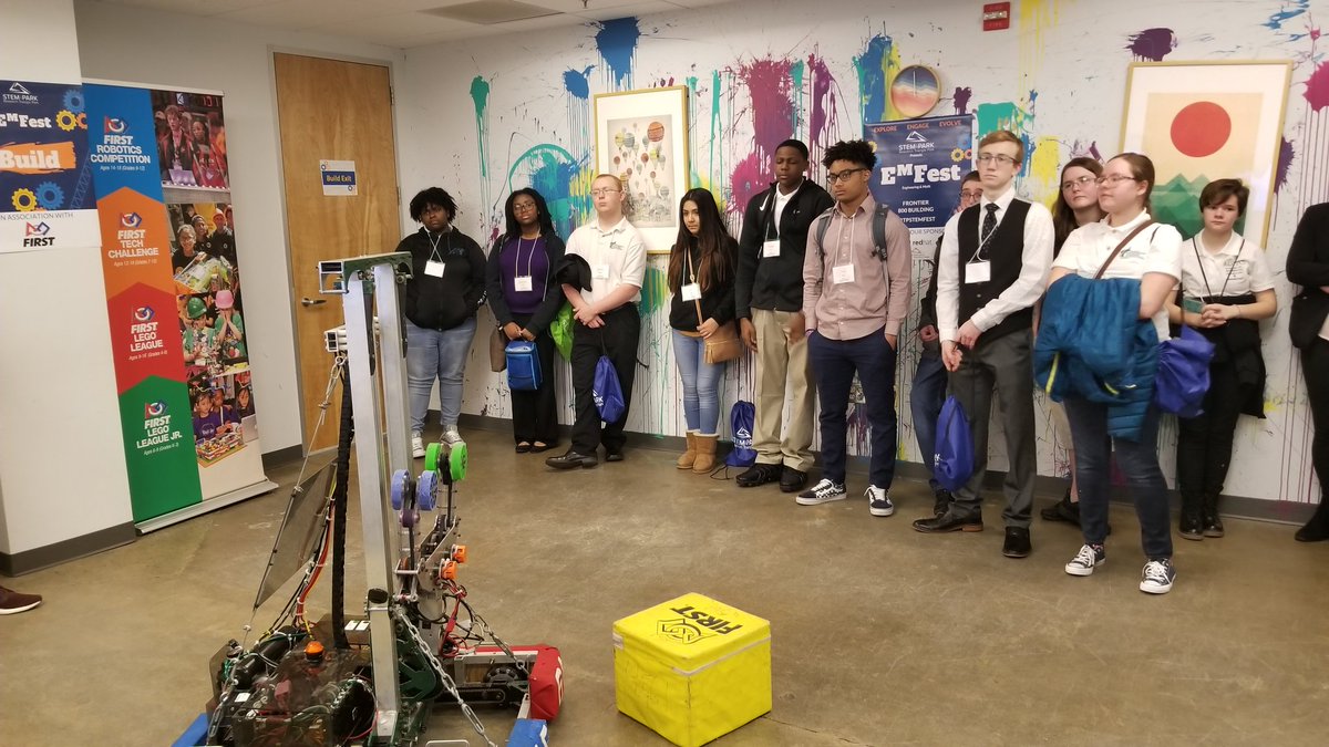 Our 2nd session <a href="/STEMinthePark/">Norma</a> STEM Fest is BUILD. The <a href="/FIRSTNC/">FIRST North Carolina</a> team <a href="/TerrorBytes4561/">TerrorBytes Robotics</a> from <a href="/restrihigh/">Research Triangle HS</a> talking about engineering and robotics. <a href="/wcpssmagnets/">WCPSS Office of Magnet Schools (Choice Schools)</a> @STC_WCPSS @SRMHSPrincipal <a href="/msuttonsrmhs/">SRMHSAOBS</a>