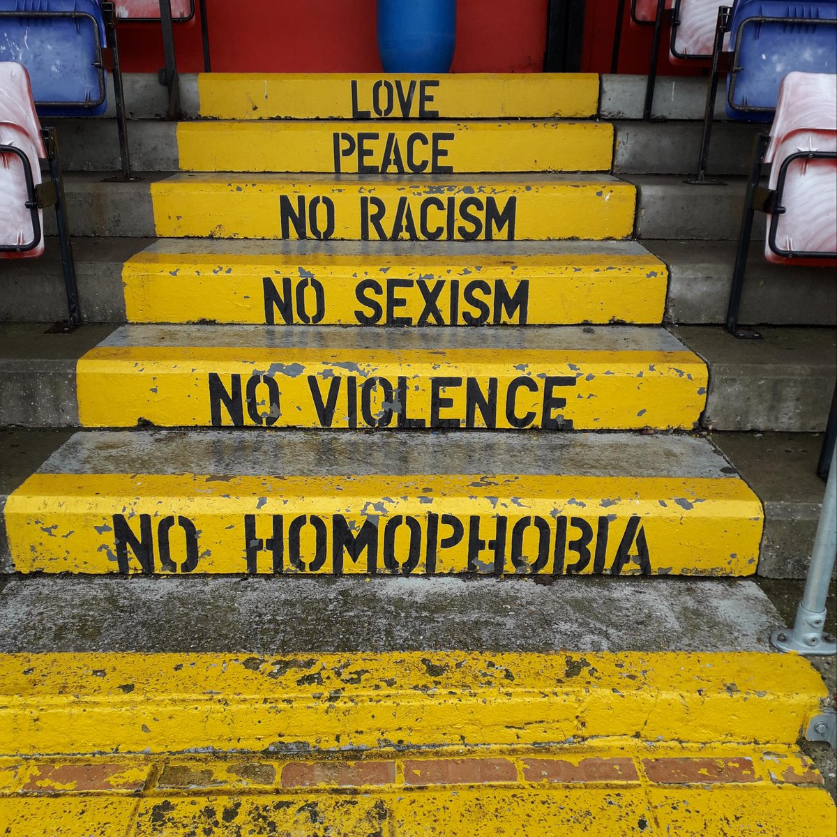 Brighton & Hove Communities and Equalities on Twitter: "Our communities  coordinator Mel has been out meeting Whitehawk FC today talking about how  we can tackle hate together. These messags on the steps
