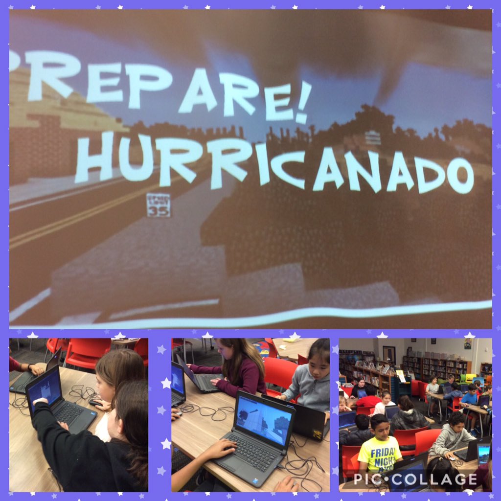 Caraway_ITS's tweet photo. @CarawayElem #CarawayAcademy #MinecraftEdu students are faced with a challenge. The biggest storm of the century is heading to our Minecraft city- Blockwood. Preparing for a Hurricanado! Stay Tuned. ⛏💻 #rrisdtech https://t.co/jdj18sH01t