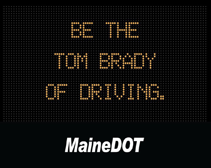 In honor of the big weekend, here's what to expect on our highway signs! #GoPats  #SBLIII