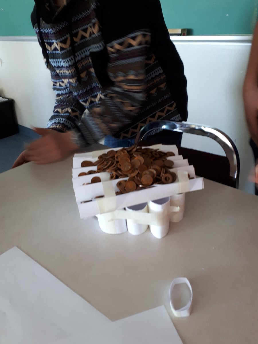 SScullyOCSB's tweet photo. Building strong structures this morning in Science class! #gr7science #structures #OurSHHS @SacredHeartOCSB https://t.co/3VNGTSPIZ1