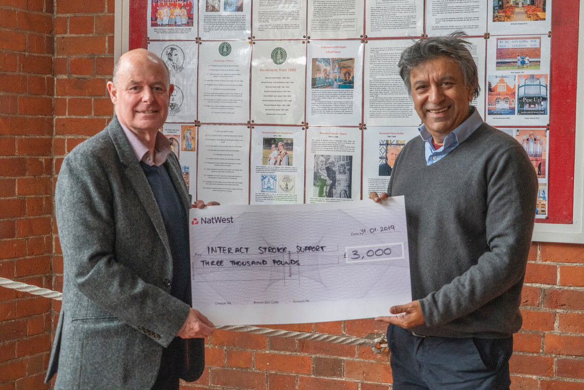 We’ve just given cheques for £3,000 to our three great reading #charities: @RNIB #TalkingBooks @InterActStroke and @DoorstepLib following last year’s #ChiswickBookFest. Thanks to @StMichaelsW4 and all the Festival authors, audiences, volunteers & supporters who made it possible.