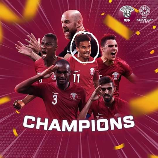 cadde_jr's tweet photo. Congratulatinos Qatar 
the campiones asia cup good luck https://t.co/v49uKYvBok